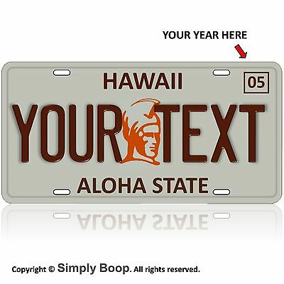 Custom Hawaii State License Plate Tag Personalized Hawaian Aluminum Old Style