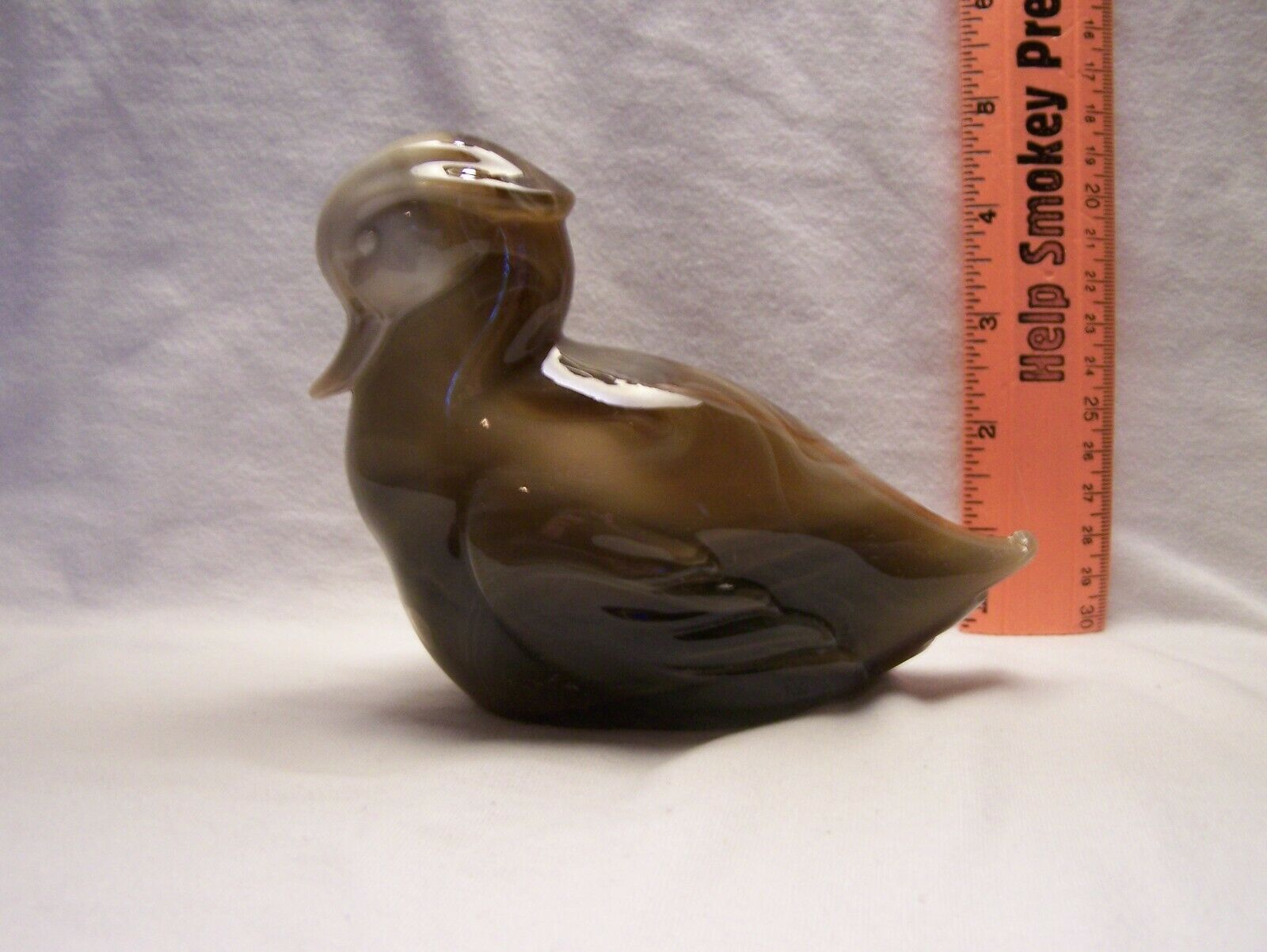 Heisey By Imperial Caramel Slag Sitting Wood Duck