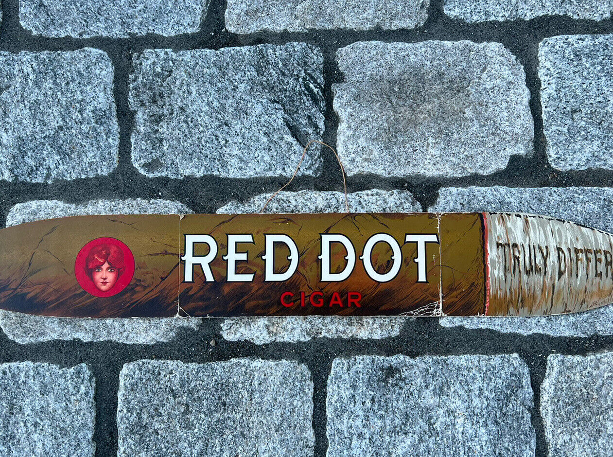 Vintage Red Dot Cigar Advertising Sign