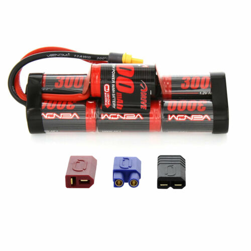 Venom Nimh Battery : Traxxas Rustler 8.4v 3000mah 7 Cell Hump With Uni Plug