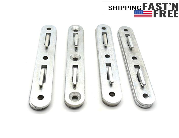 Bed Rail Bracket Connecting Fittings 5“zinc  Set Of 4 (for 1 Bed )
