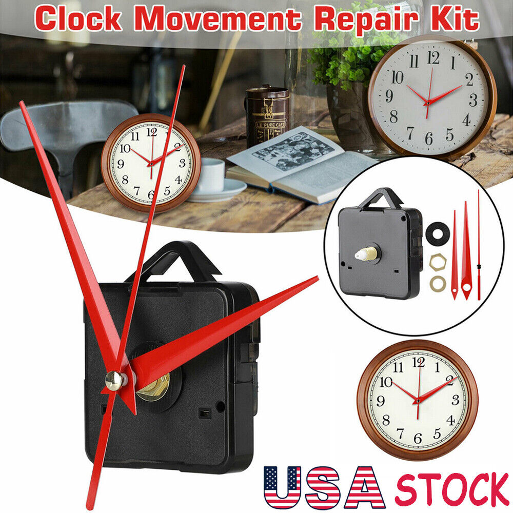 Diy Silent Wall Quartz Clock Movement Mechanism Hands Repair Tool Parts Kits