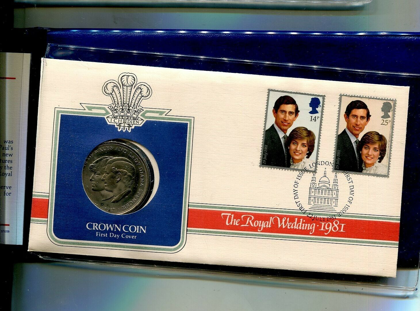1981 Great Britain Princess Diana Royal Wedding Coin And Stamp Cover Bu 5813p