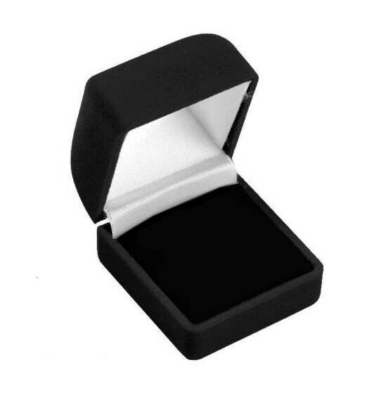12 Pcs Wholesale Black Velvet Flocked Ring Gift Box