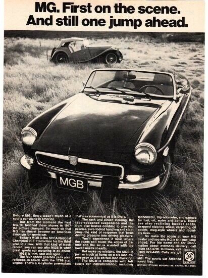 1974 Mgb Full Page Ad - Motor Trend, July 1977, Vg+ Cond.