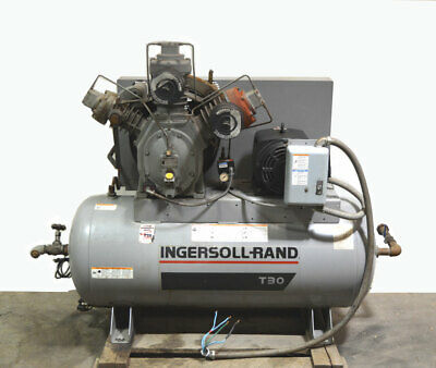 Ingersoll-rand 15te20 T30 Air Compressor 15t-pump 20-hp 3-ph 120-gal 175-psig