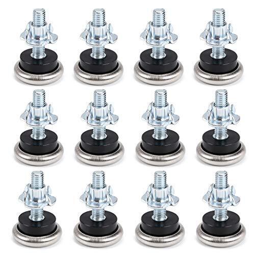 Ownmy M6 Adjustable Leveling Feet 12 Pcs Furniture Table Legs Felt Glide Pads T-