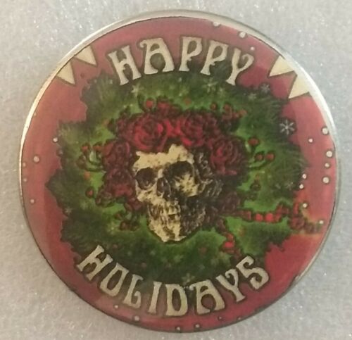 Greatful Dead 'happy Holidays' Pin Button