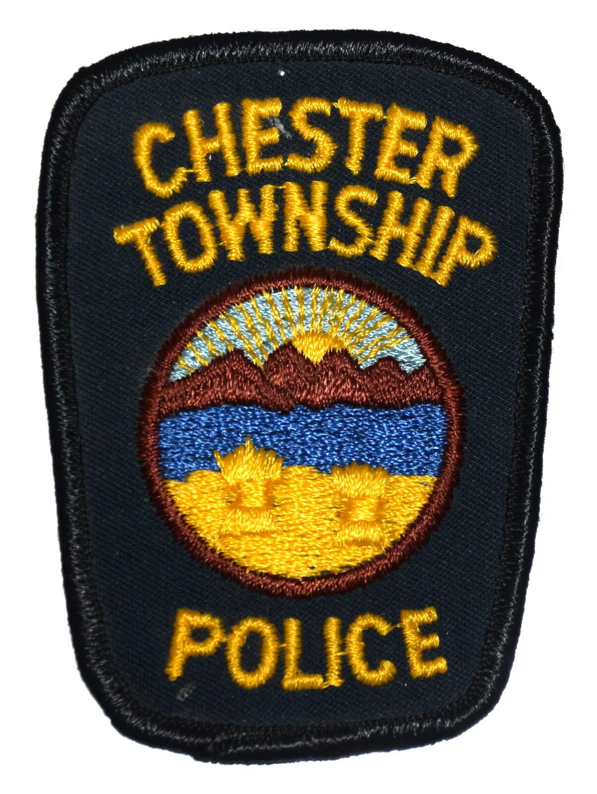 Chester Township Twp Ohio Oh Police Sheriff Patch State Seal Vintage Old Mesh 4”