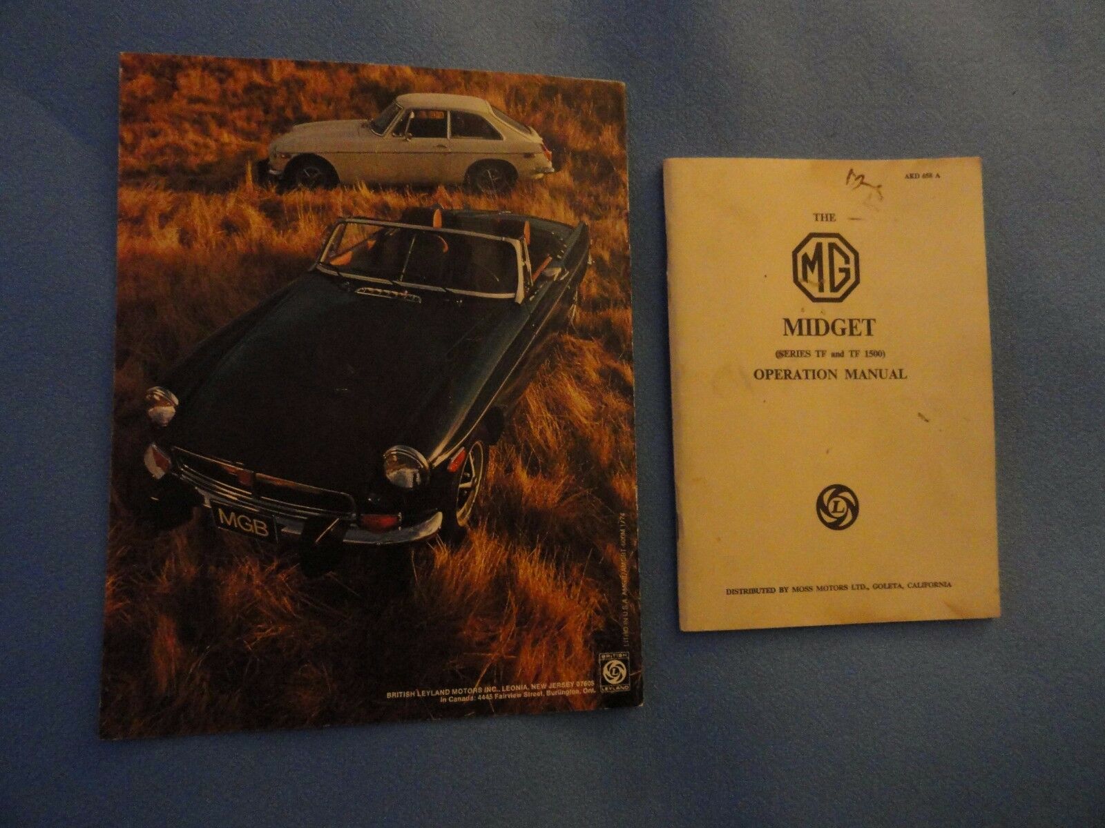 Vintage Mg Mgb Brochure 1/74  Mg Midget Tf/ Tf 1500 Operation Manual 2nd Edition