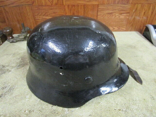 Ww2  German Helmet With Liner And Chin Strap Refurbished In 50s