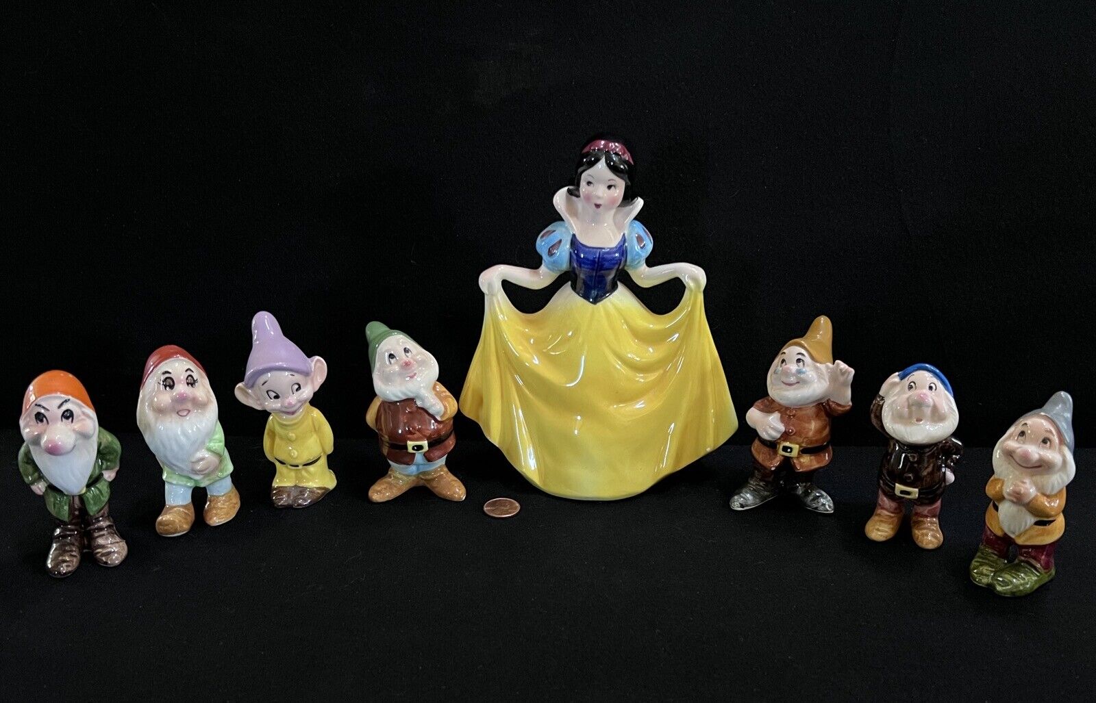 Disney Schmid Classics Bisque Porcelain Set: Snow White & The Seven Dwarfs