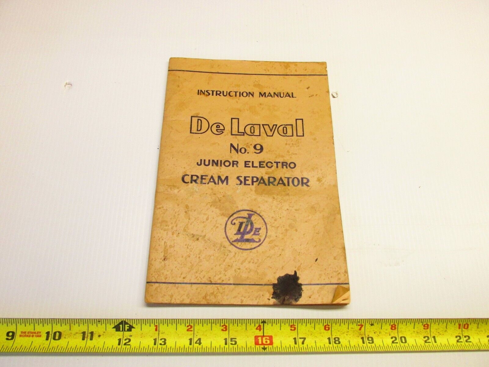 Old Antique De Laval Cream Separator No 9 Manual