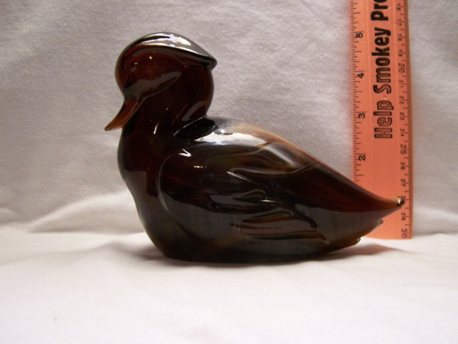Heisey By Imperial Caramel Slag Sitting Wood Duck