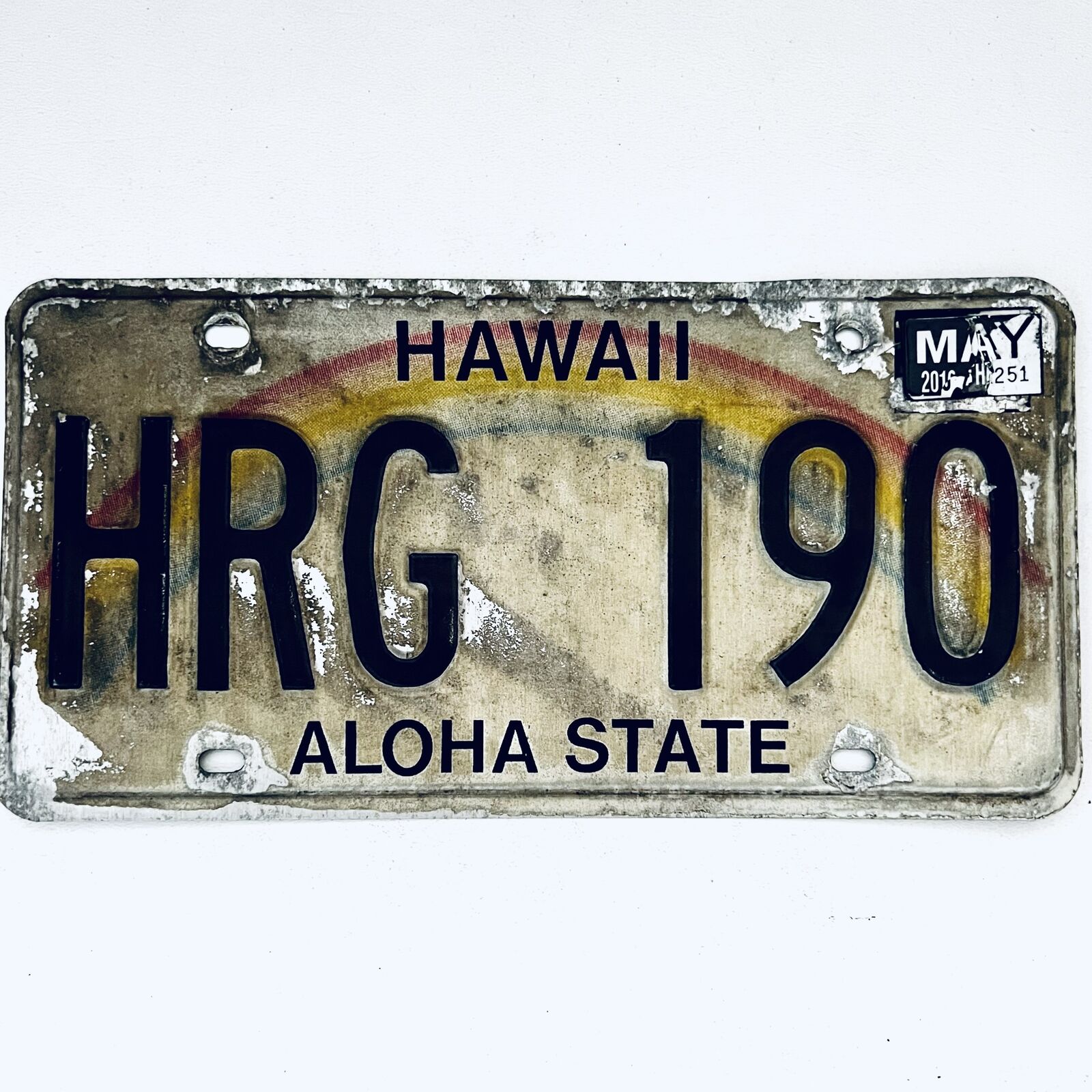 2016 United States Hawaii Aloha Passenger License Plate Hrg 190