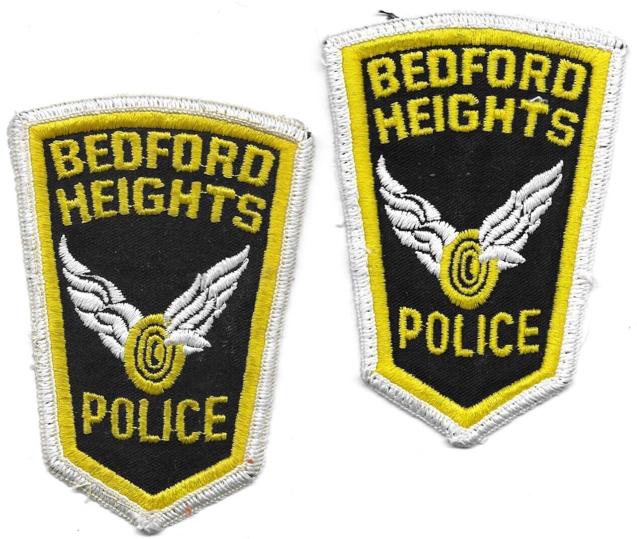 Bedford Heights Ohio Oh Police Two 2 Patches Flying Winged Wheel