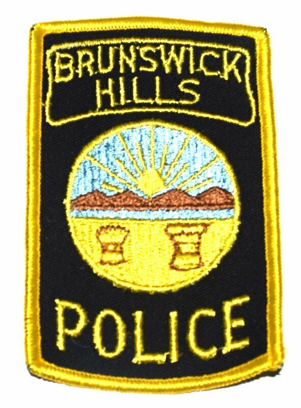 Brunswick Hills Ohio Oh Sheriff Police Patch State Seal Sunrise Mountain Vintage