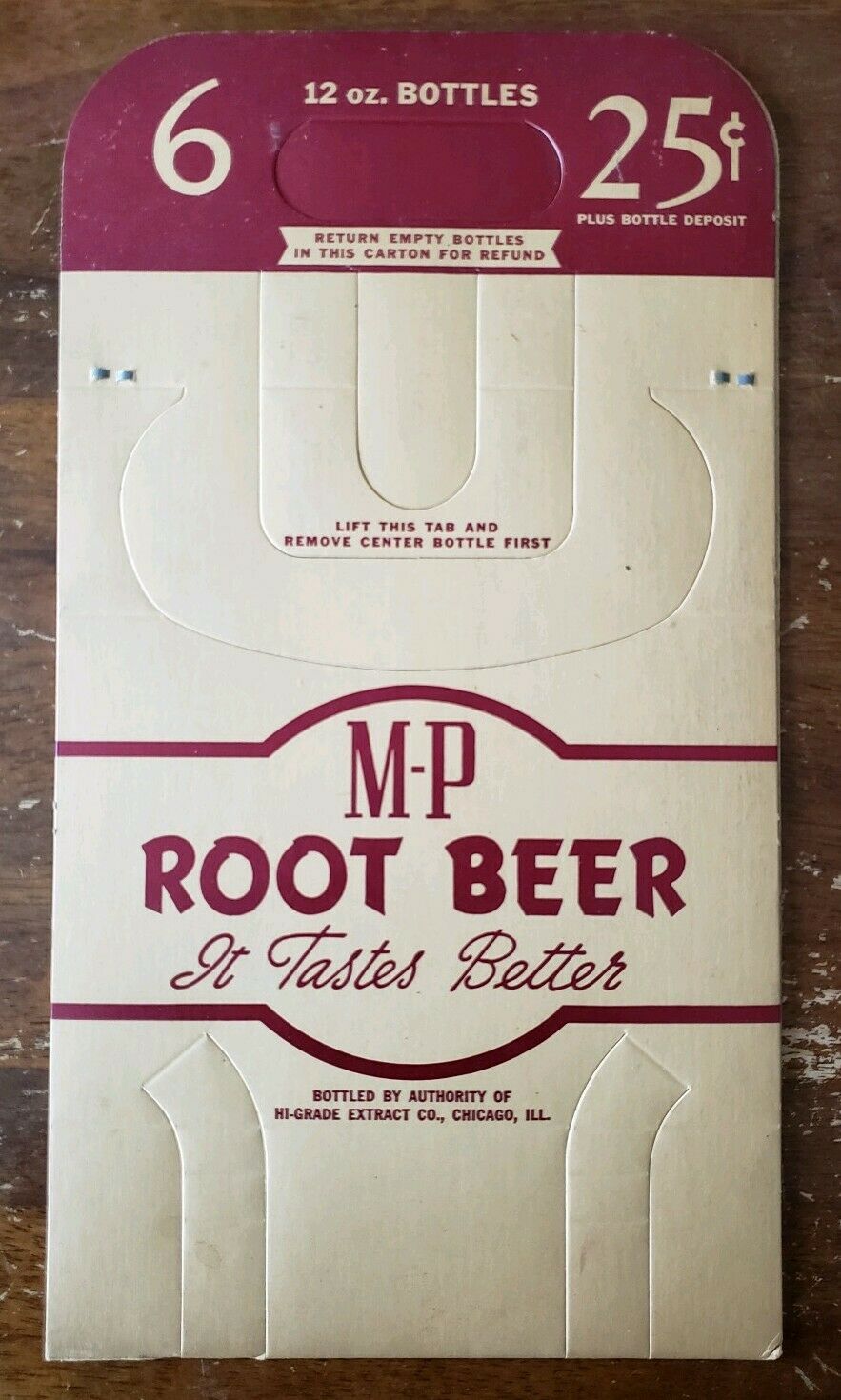 Vintage Nos M-p Root Beer Six Pack Carrier Soda Advertising