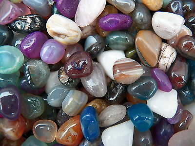 3000 Carat Lots Of Size #4 Tumbled Polished Gemstones + A Free Faceted Gemstone