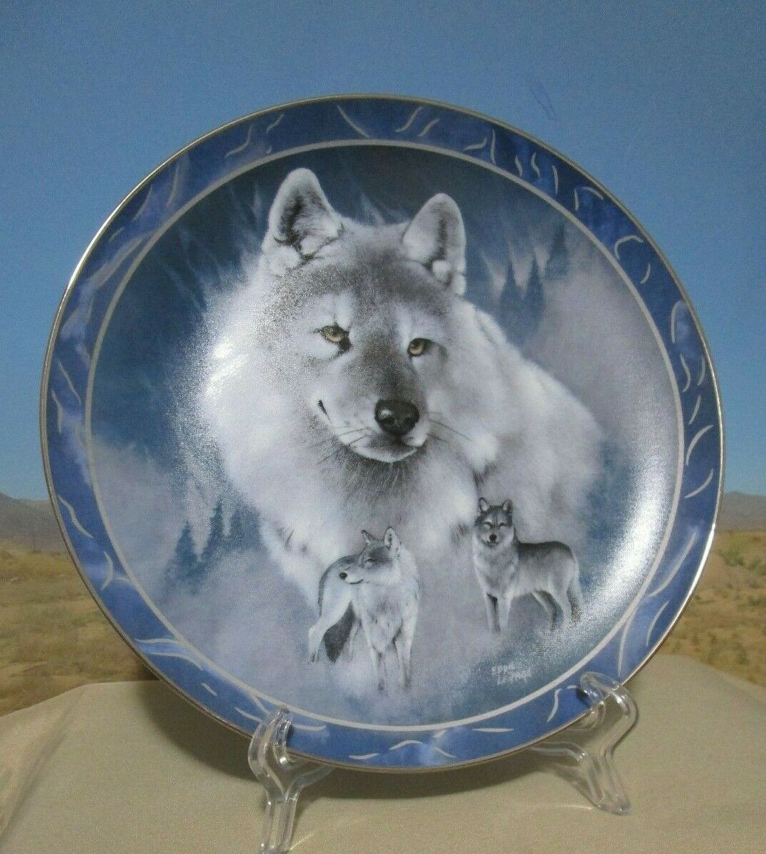 Vintage, Bradford Exchange, 1994, Silver Scout, Spirit Of The Wilderness, Plate
