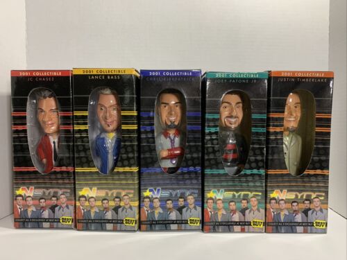 Nsync Best Buy 2001 Collectible Bobbleheads. All 5 Dolls In Original Boxes.