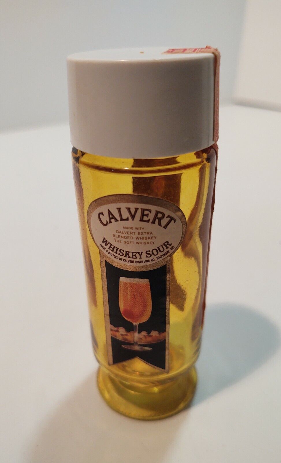 Calvert Whiskey Sour  Brown Miniature Liquor Bottle American Airlines *empty*