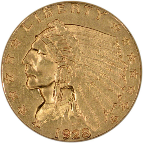 Us Gold $2.50 Indian Head Quarter Eagle - Almost Uncirculated - Random Date