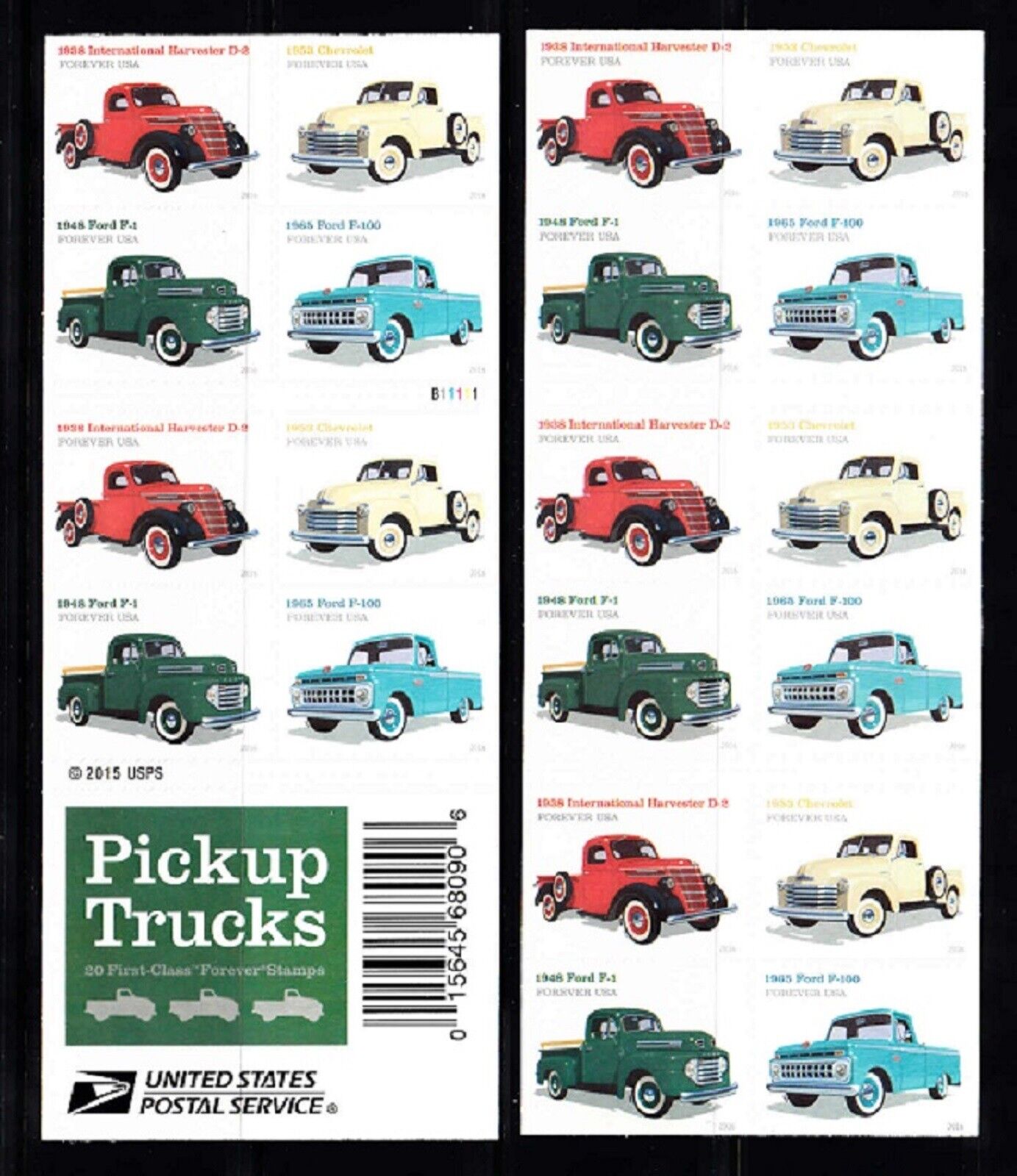 Usa Booklet Forever Sc# 5101-5104 Pickup Trucks - 20 S.a. Mnh - Pl# B11111