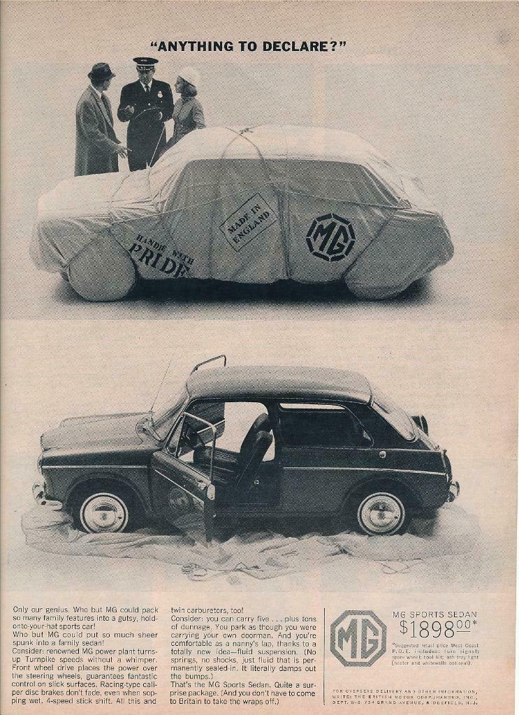 Magazine Ad - 1964 - Mg Sports Sedan