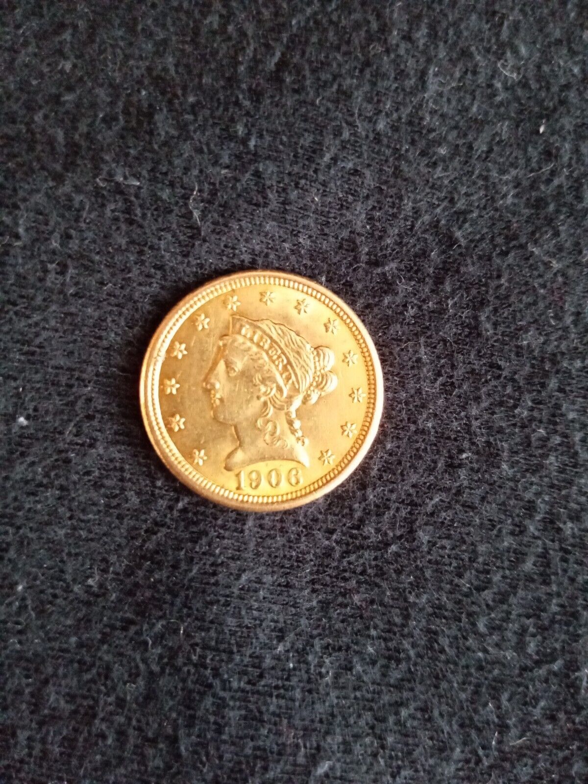 1906 G$2 1/2 ... $2.5 Liberty Head Quarter Eagle. Agw: 0.1209oz