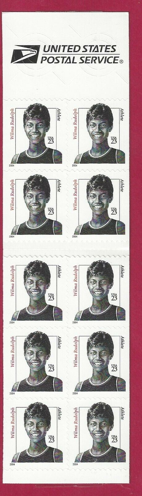 U.s 2004 Wilma Rudolph 23 Cents Bk279a Bc153a Mint Booklet Of 10 Issued W/ No Pn
