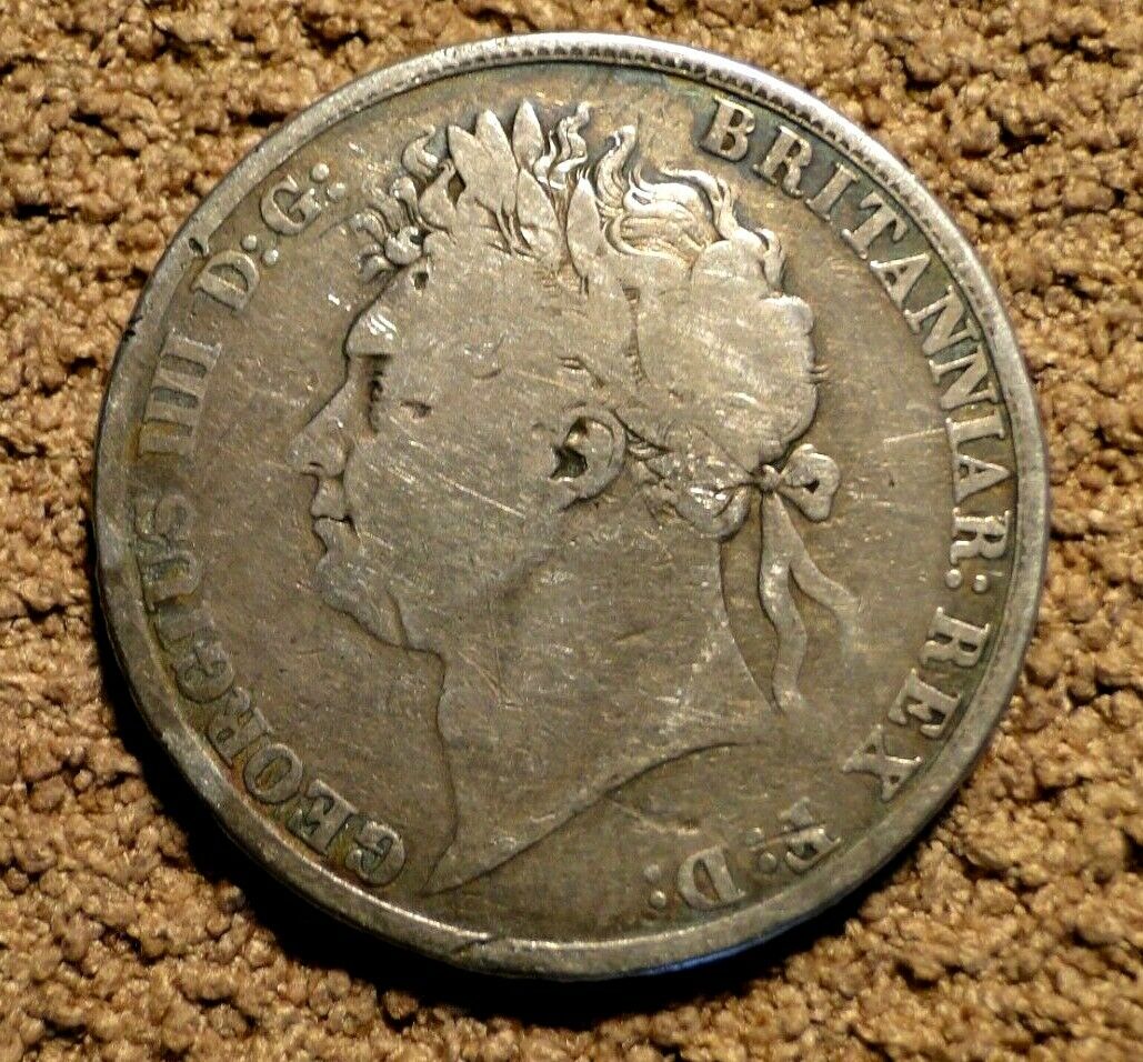 Great Britain 1821 Crown Coin Km # 680.1