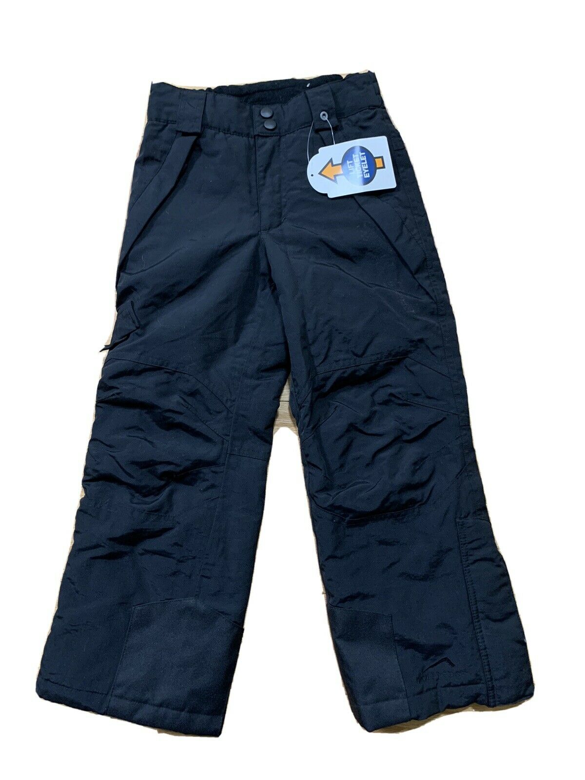 Polar Edge Black Insulated Snow Ski Silver Series Pants Pockets Youth Small