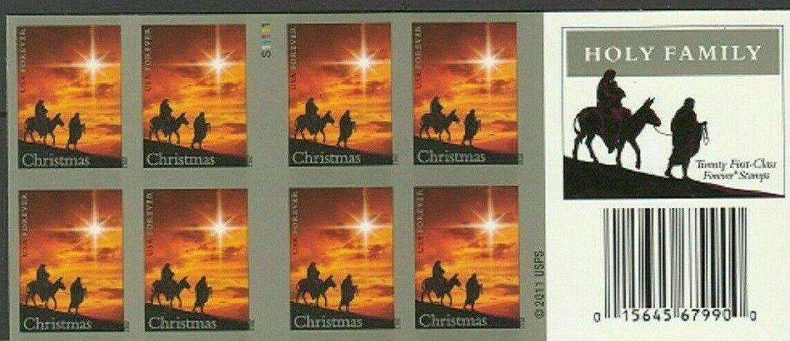 # 4711c Holy Family Forever Imperf Booklet Pane Of 20 Stamps Mnh