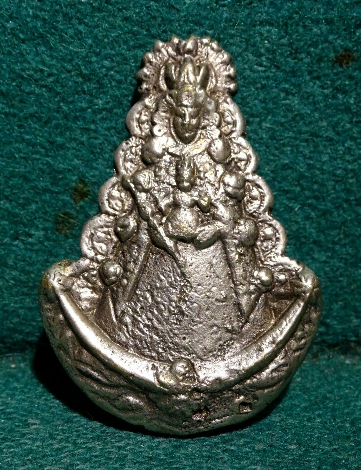 Virgin Of El RocÍo Vtg 48mm Metal Medallion For Plaque