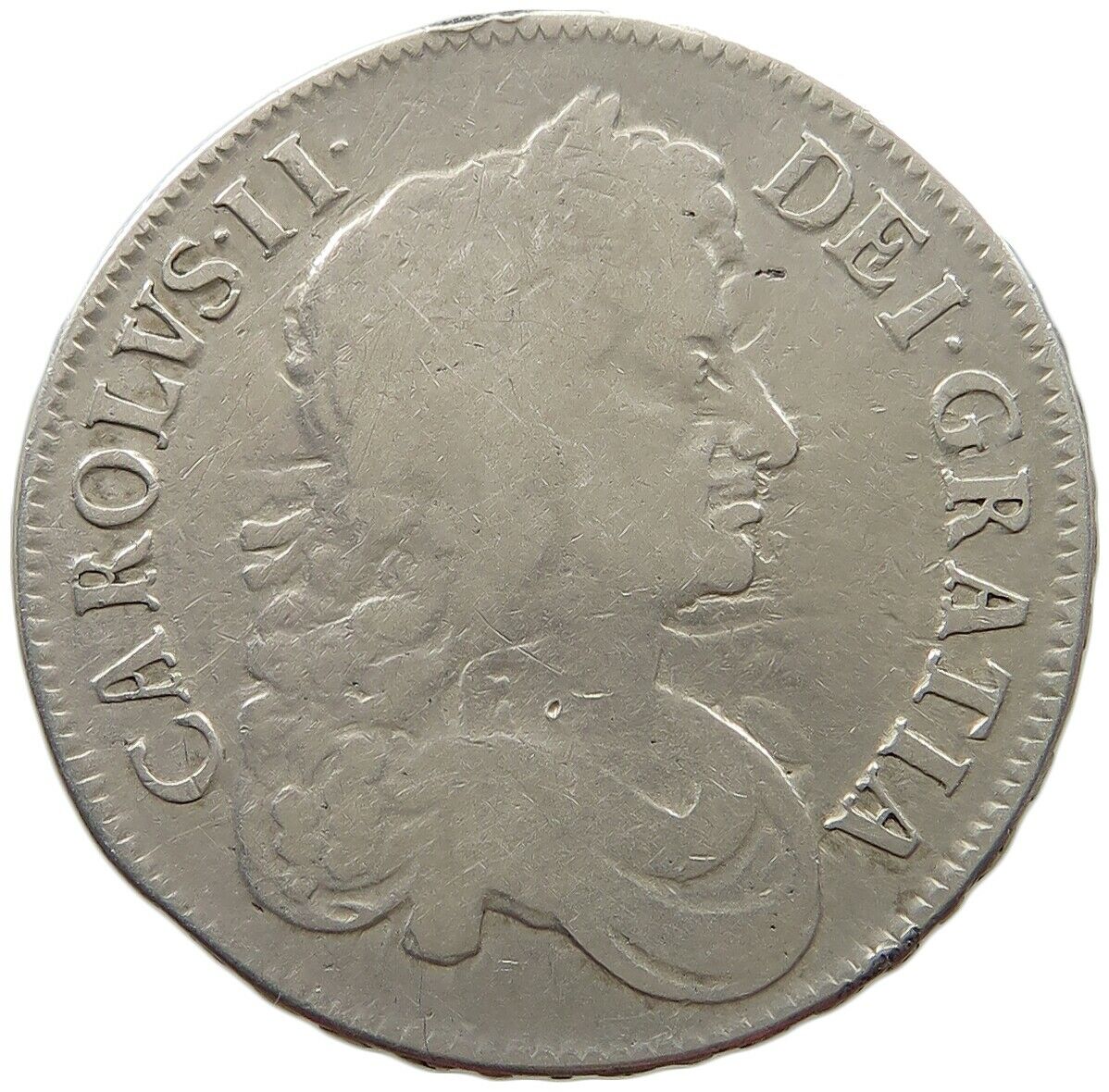 Great Britain Crown 1673 Charles Ii. #t147 041