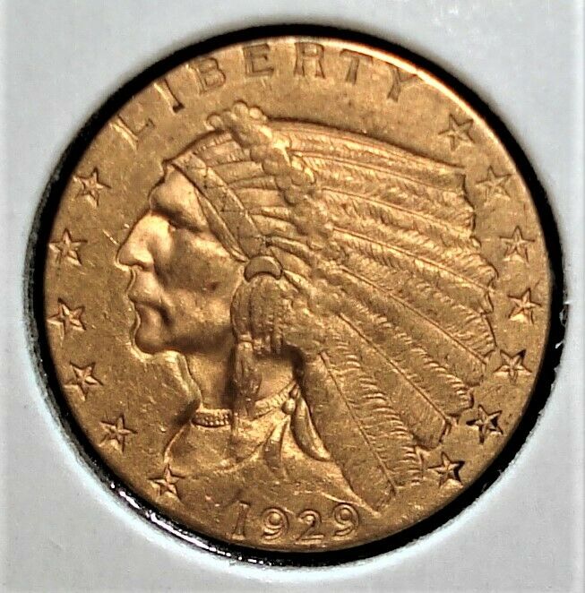 1929 Gold $2.50 Dollar Us Quarter Eagle