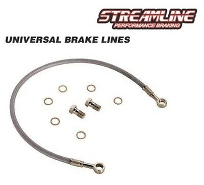 Streamline Universal Motorcycle Brake Line Custom Extended Length Stretched