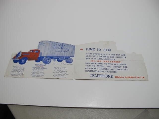 The Mason & Dixon Moving Company 1939 Figural Advertisement Opening Day Truck