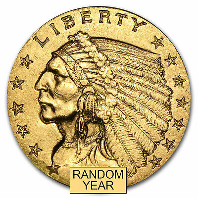 $2.50 Indian Gold Quarter Eagle Xf (random Year) - Sku #4024