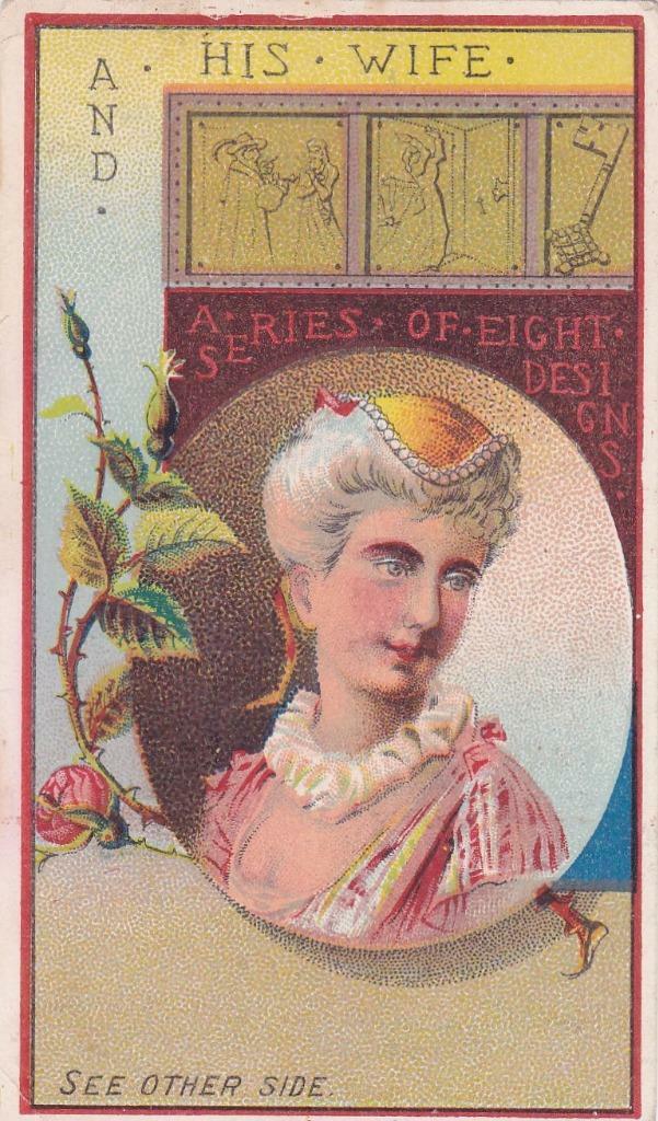 Victorian Trade Card Allyn Blanchard Latimer Coffee Bluebeard's Wife 4.5x2.5