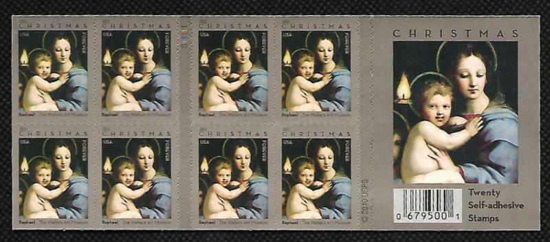 Scott 4570 Forever(44cent) Madonnabyraphael Booklet Pane Of 20 Mnh Free Shipping