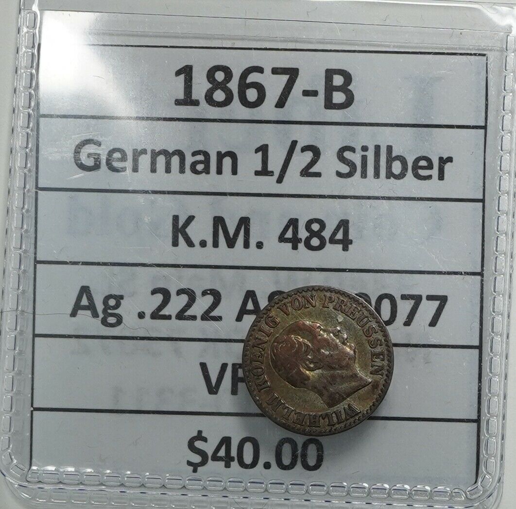 1867-b German 1/2 Silber