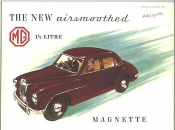 1954 Mg Magnette Sales Brochure