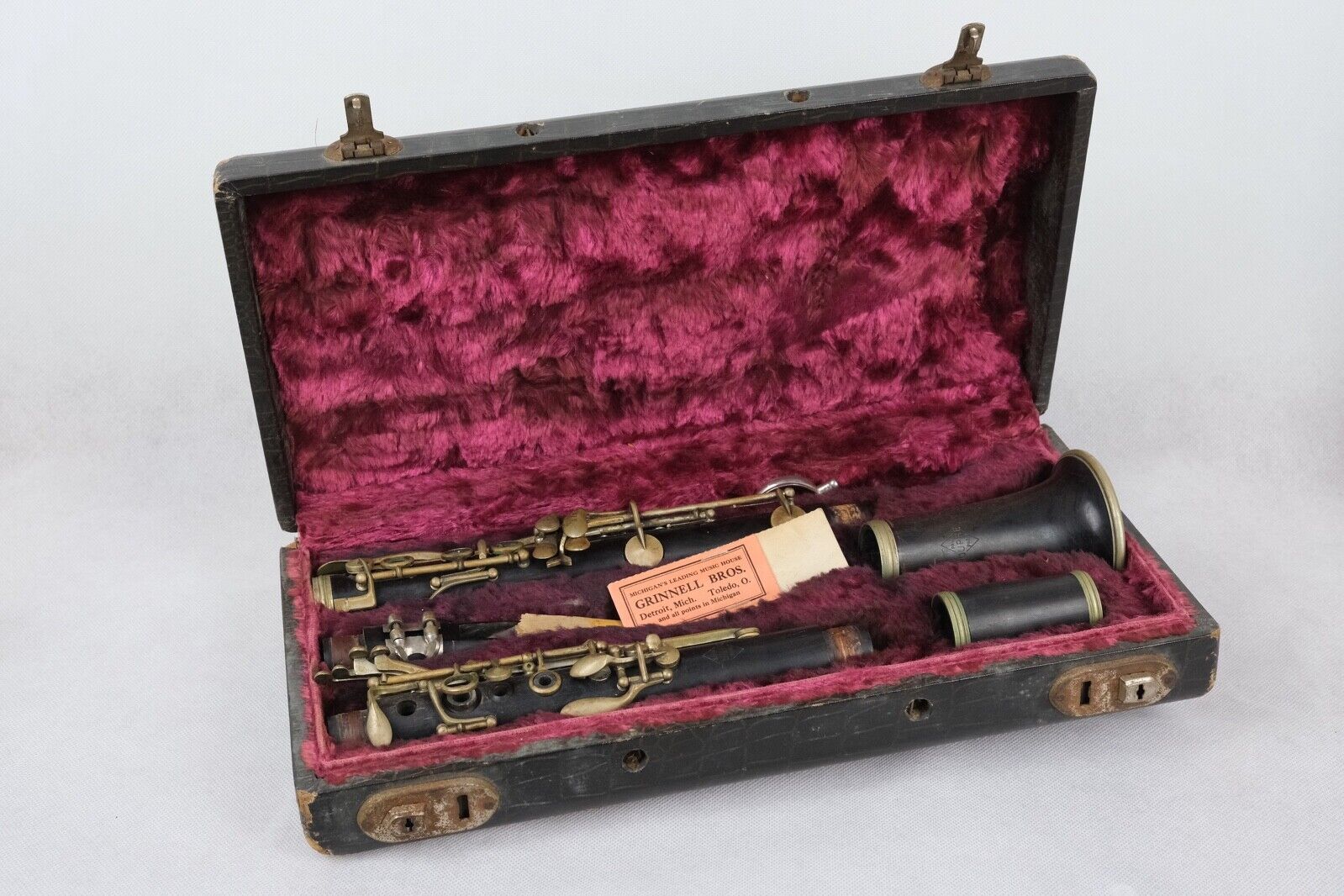 Antique Paul Dupre Paris Wood Clarinet For Parts / Repair