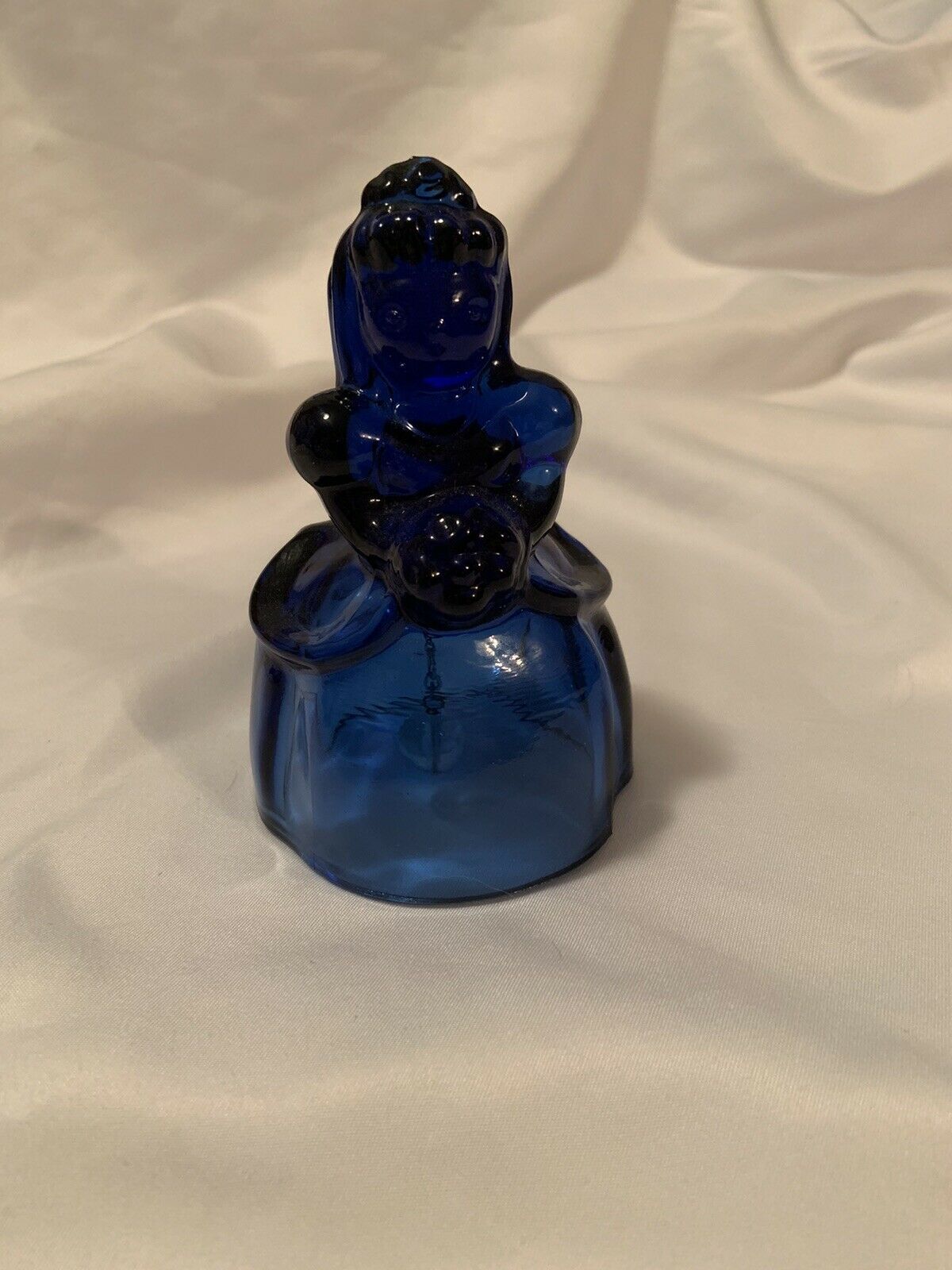 Vintage Imperial Glass-heisey Mold Cobalt Blue Bride Bell-marked Ig