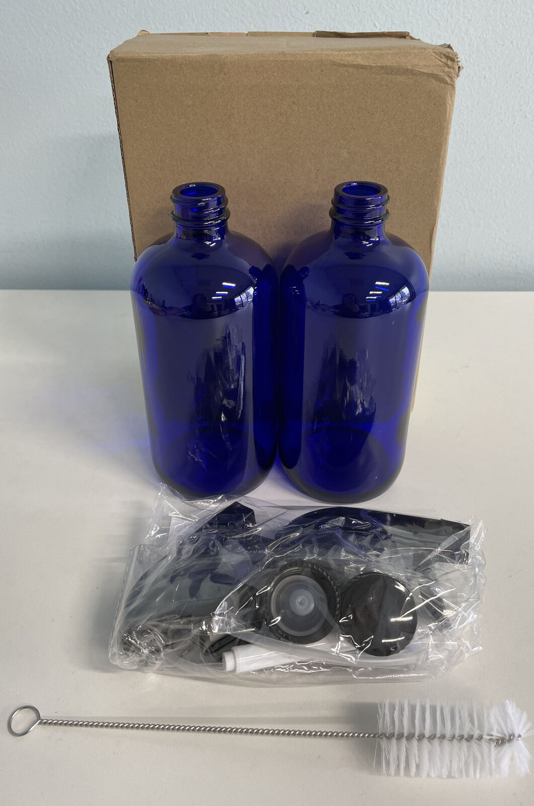 Glass Spray Bottle Bontip Blue Glass Spray Bottle Set & Accessories New Cleaners
