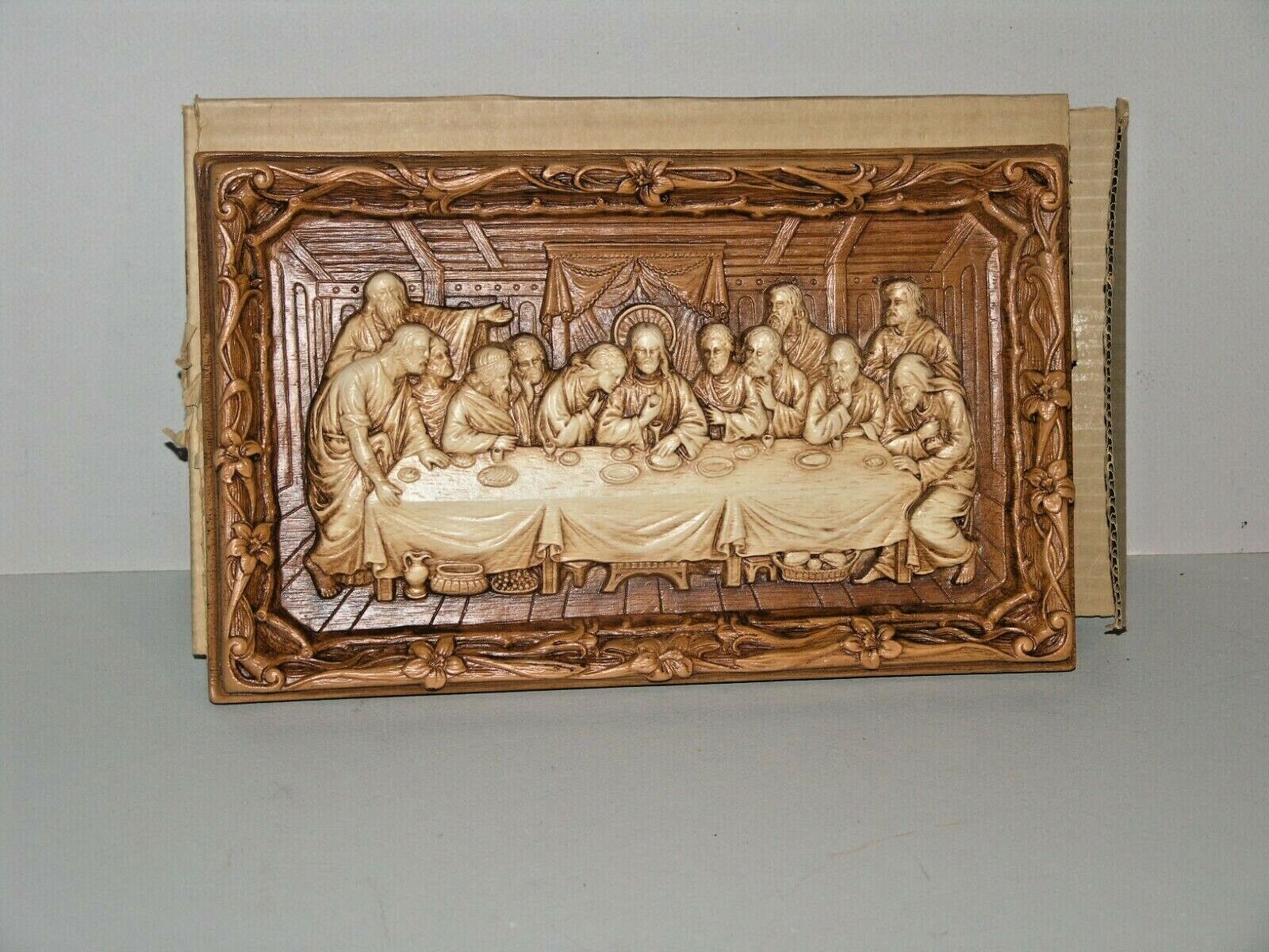 The Last Supper Wall Plaque 3d Vintage Multi Products Inc Usa 15" Wide