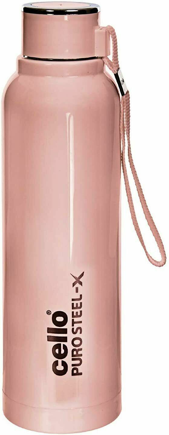 Drinkware Insulated Bottle With Stainless Steel Inner 900 Ml Pink - Set Of 2
