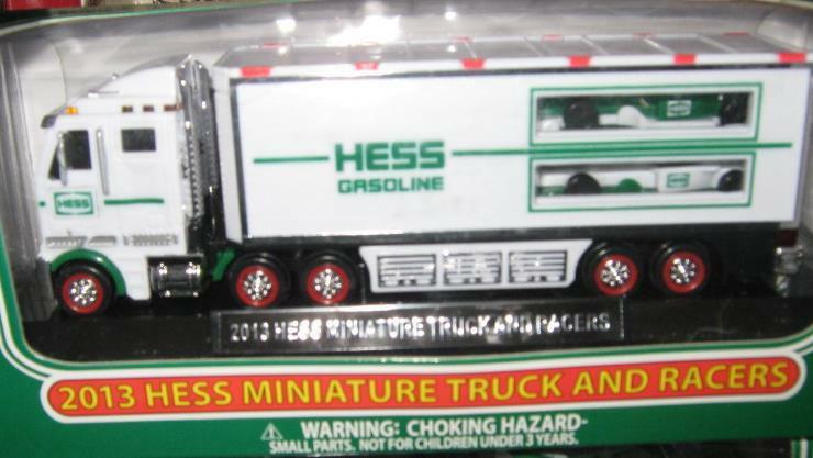 2013  Hess Mini Miniature Toy Truck And Racers-free Shipping